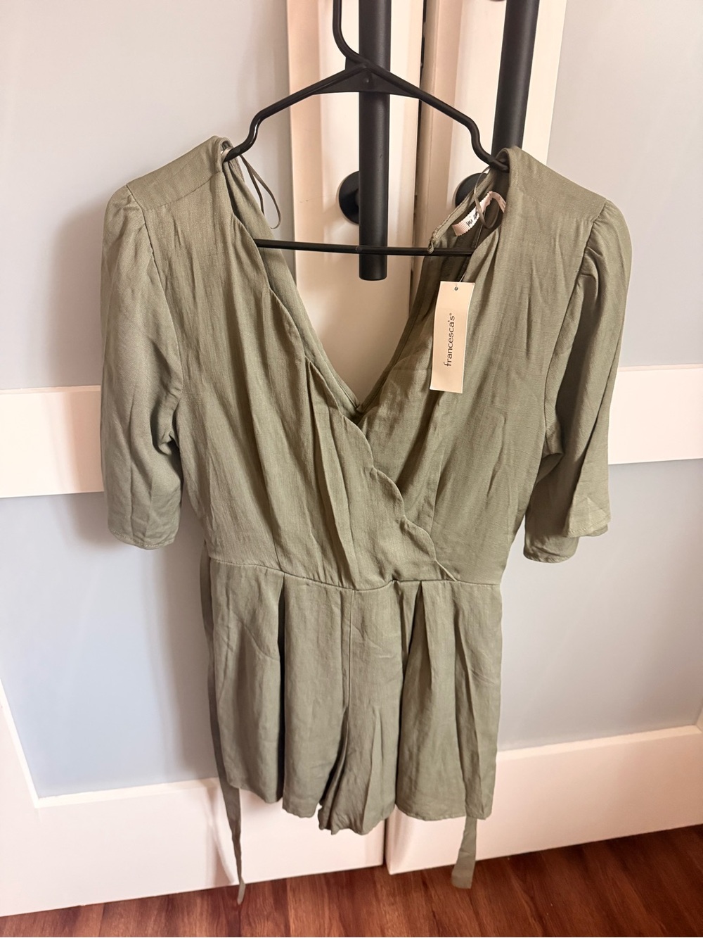 Francesca’s Mi ami coastal boho scalloped romper